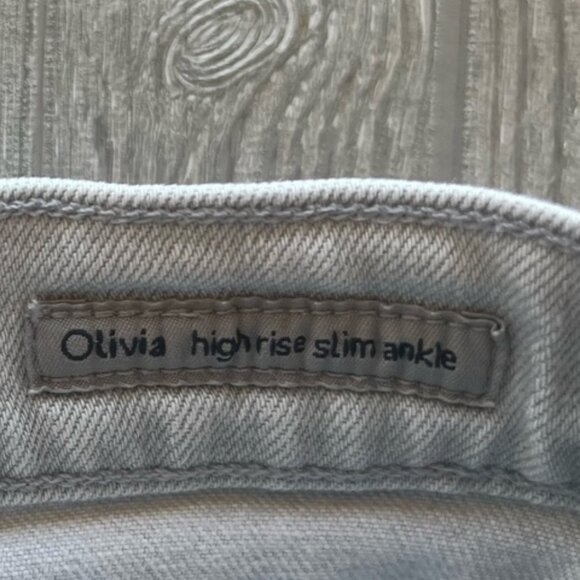 Citizens of Humanity Light Gray Olivia High Rise Slim Ankle Jeans Size 24 - Picture 4 of 9